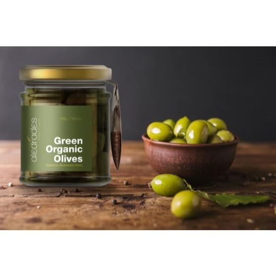 Aledrades Green Organic Olives 200g